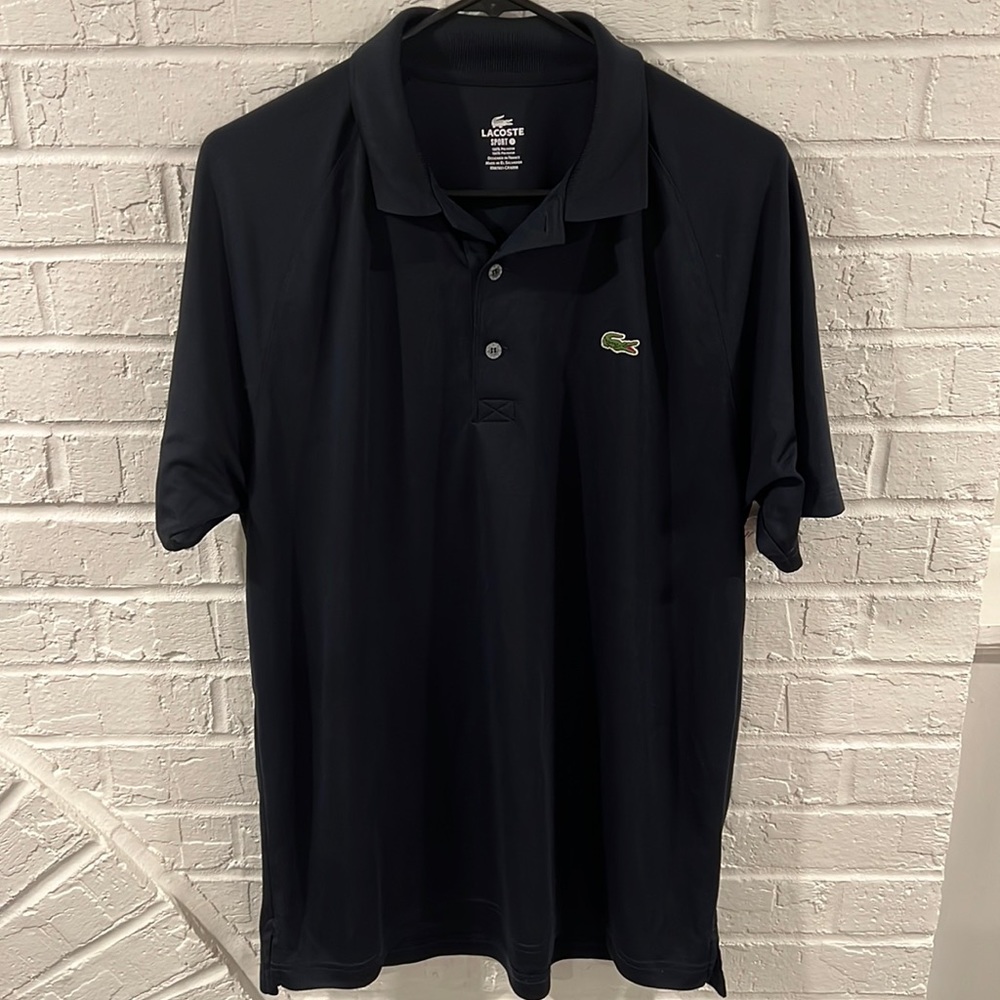 Lacoste Sport Mens Navy Blue Polo size 5 Large